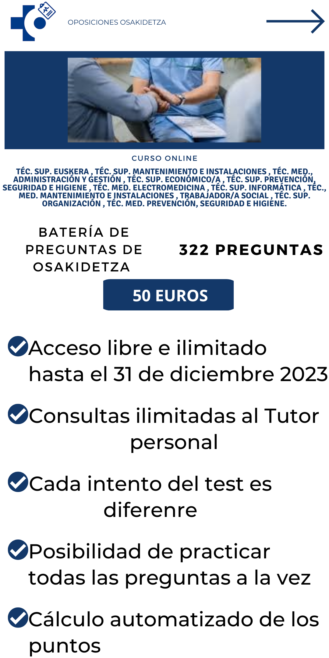 BATERÍA 322 PREGUNTAS OSAKIDETZA