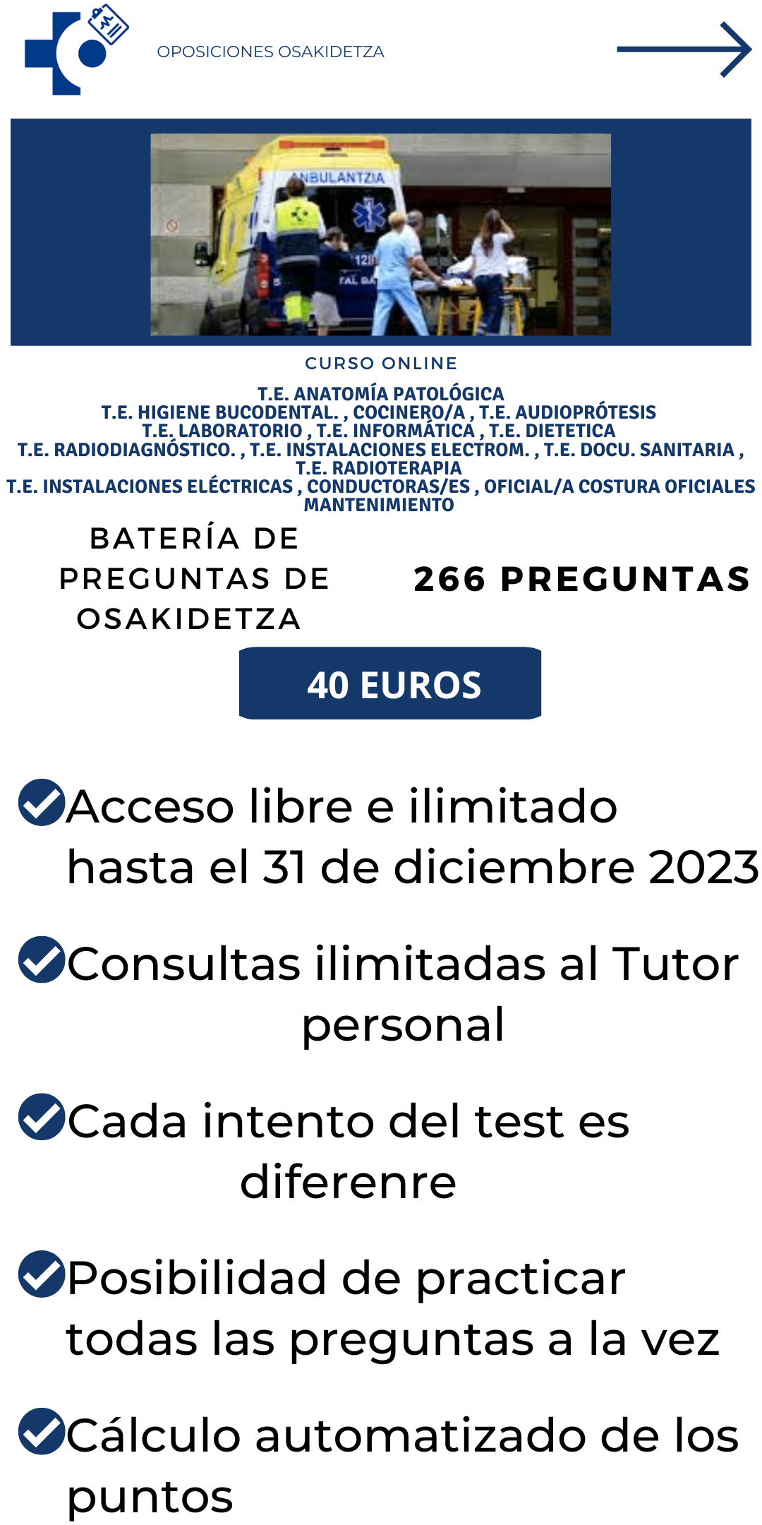 BATERÍA 266 PREGUNTAS OSAKIDETZA